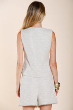 Giselle women's blazer in rice grain weave jersey