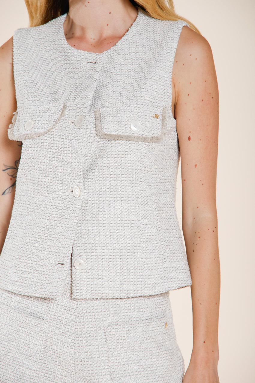 Giselle women's blazer in rice grain weave jersey