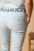 Jaqueline Capri women's chino pants in cotton and tencel piqué slim fit