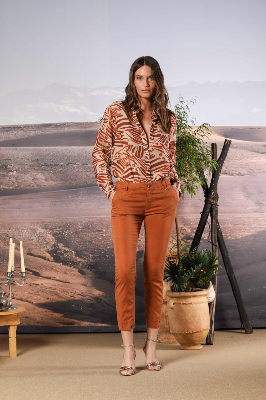 Jaqueline Capri pantalón chino de mujer en twill slim fit