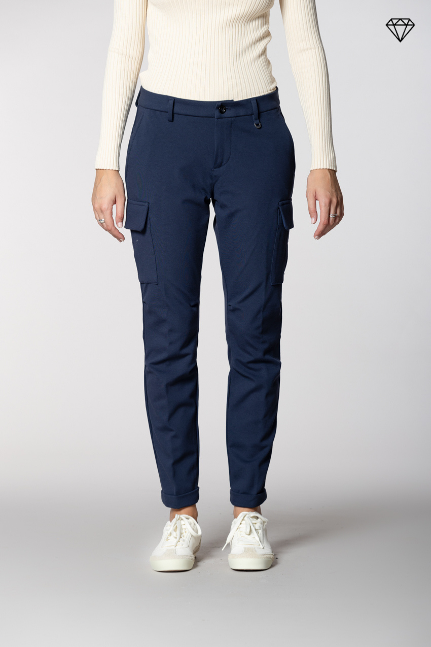 Chile City pantalón cargo mujer en jersey técnico slim fit ①