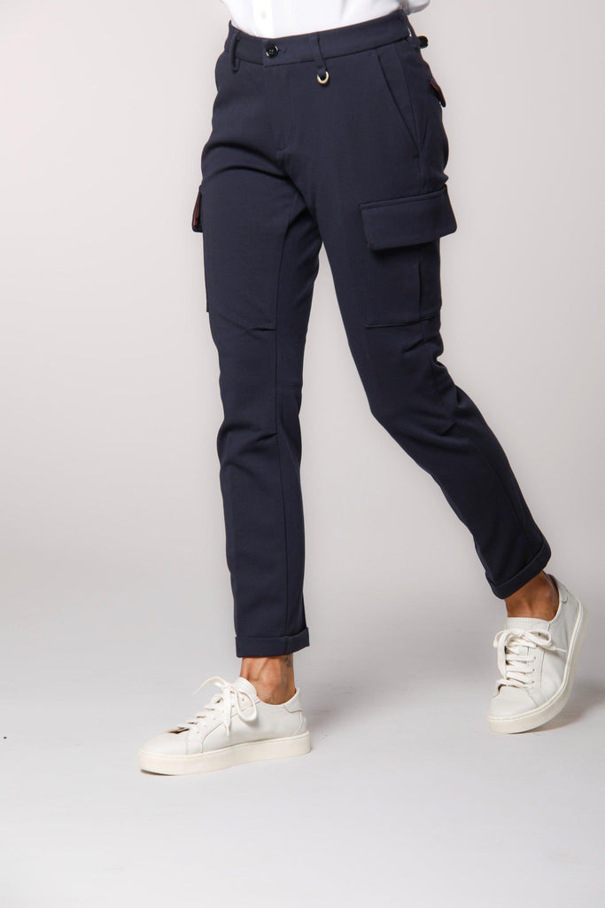 picture 2 of women's Chile City cargo pants in dark blue jersey by Mason's