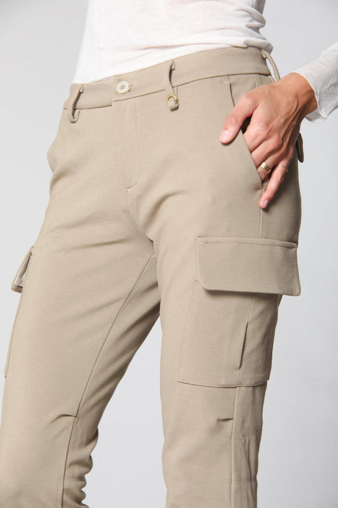 picture 2 of women's Chile City cargo pants in light beige jersey by Mason's 
