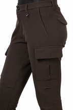 Chile City pantalone cargo donna in jersey tecnico slim fit