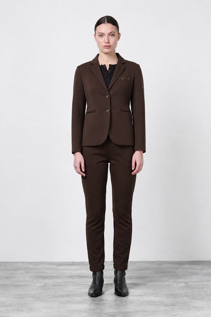 Chile City pantalone cargo donna in jersey tecnico slim fit