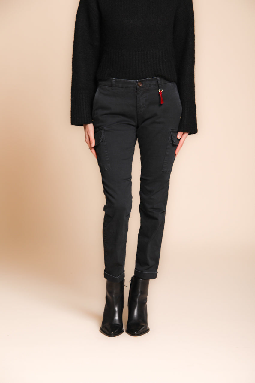 Chile City women’s cargo trousers in satin slim fit