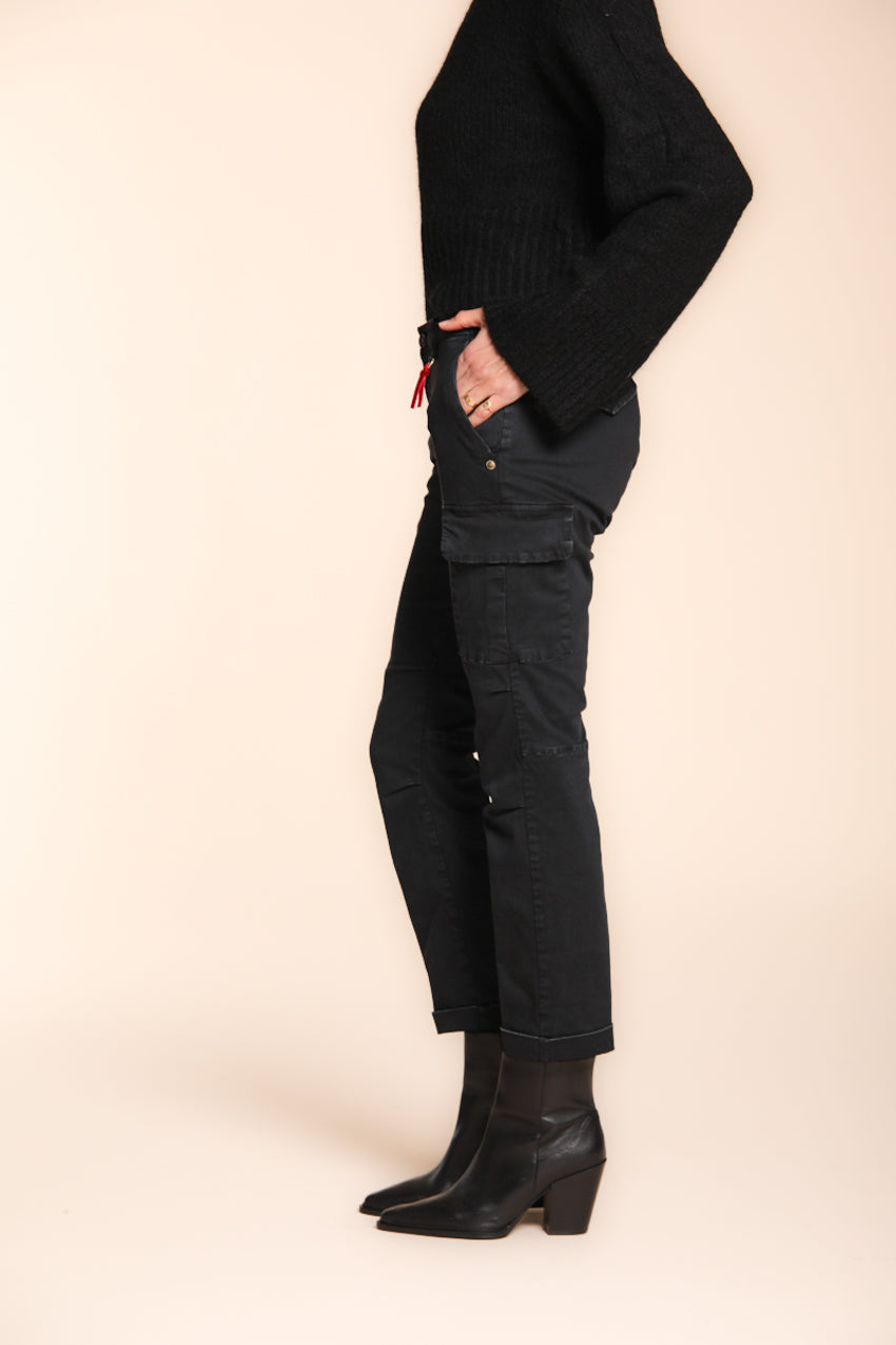 Chile City women’s cargo trousers in satin slim fit