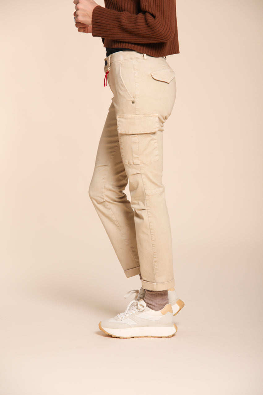 Chile City women’s cargo trousers in satin slim fit