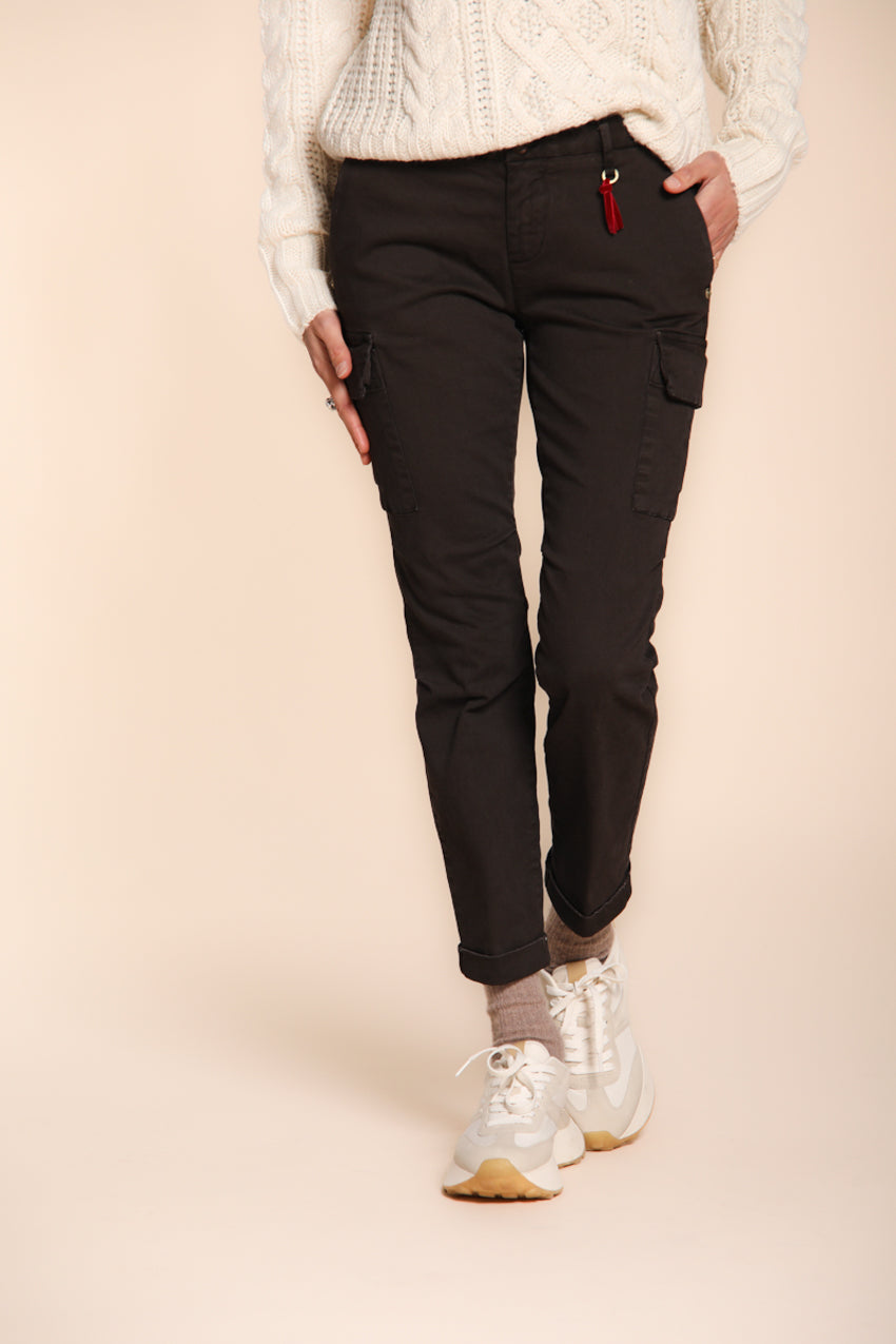 Chile City pantalón cargo mujer en raso slim fit