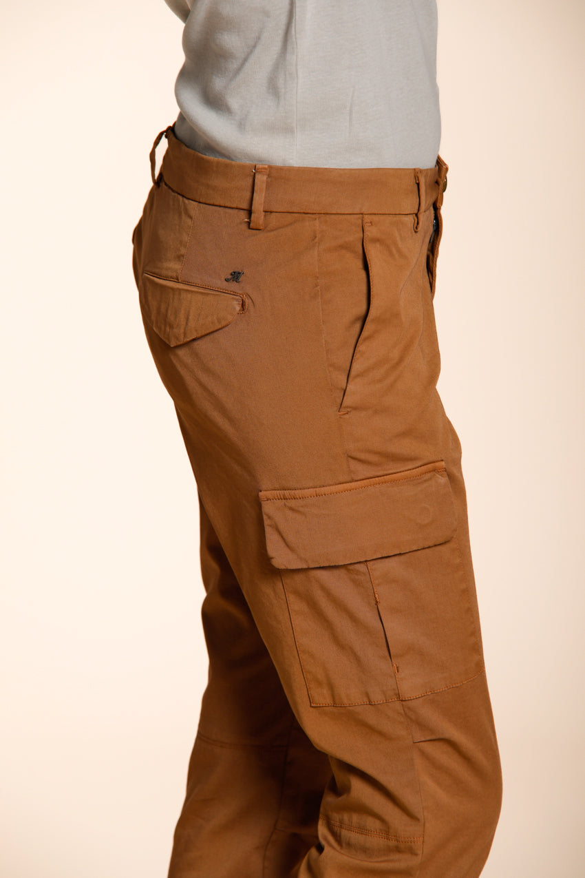 Chile City pantalón cargo mujer en gabardina stretch slim fit