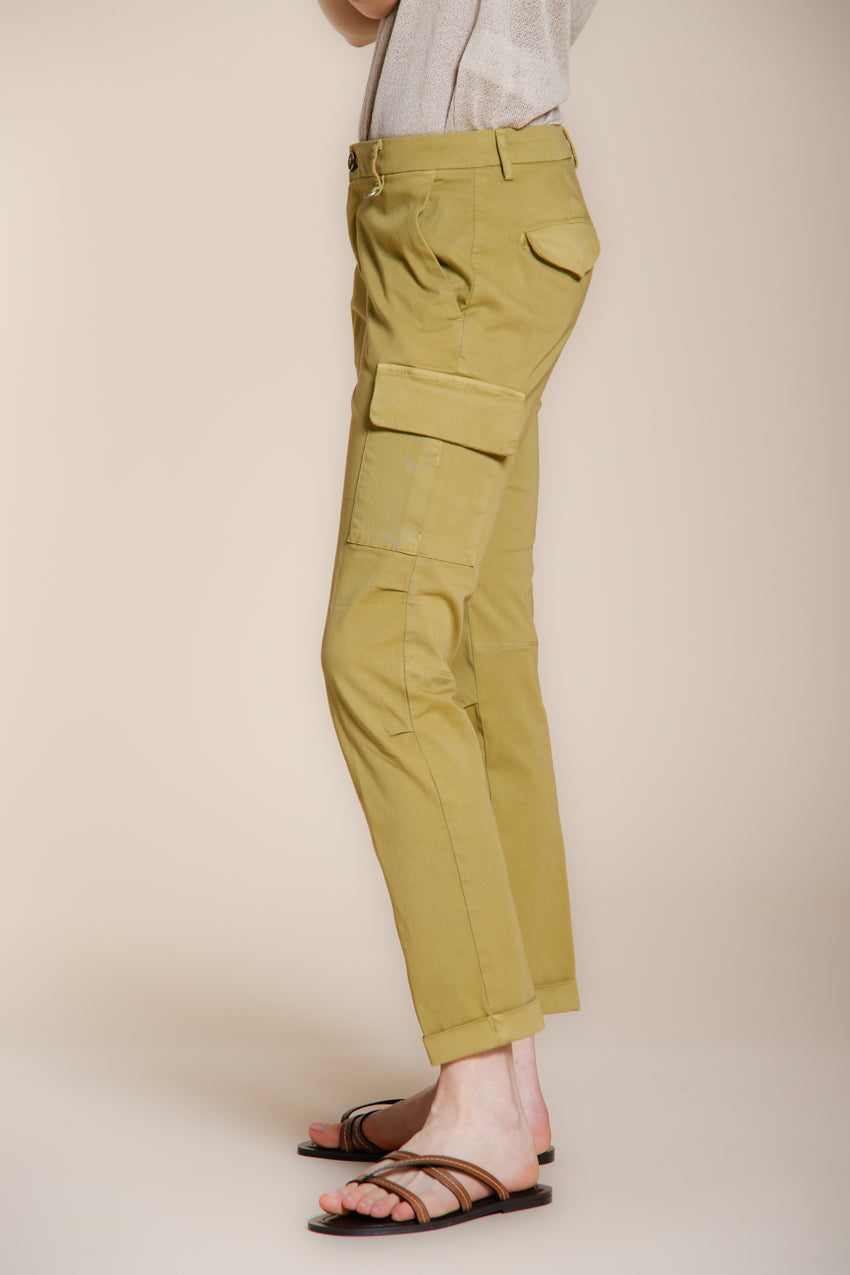 Chile City women's cargo pants in stretch gabardine slim fit