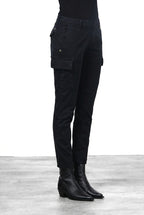 Chile City pantalone cargo donna in raso slim fit