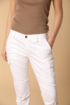 Chile City pantalón cargo mujer en gabaradina slim fit 