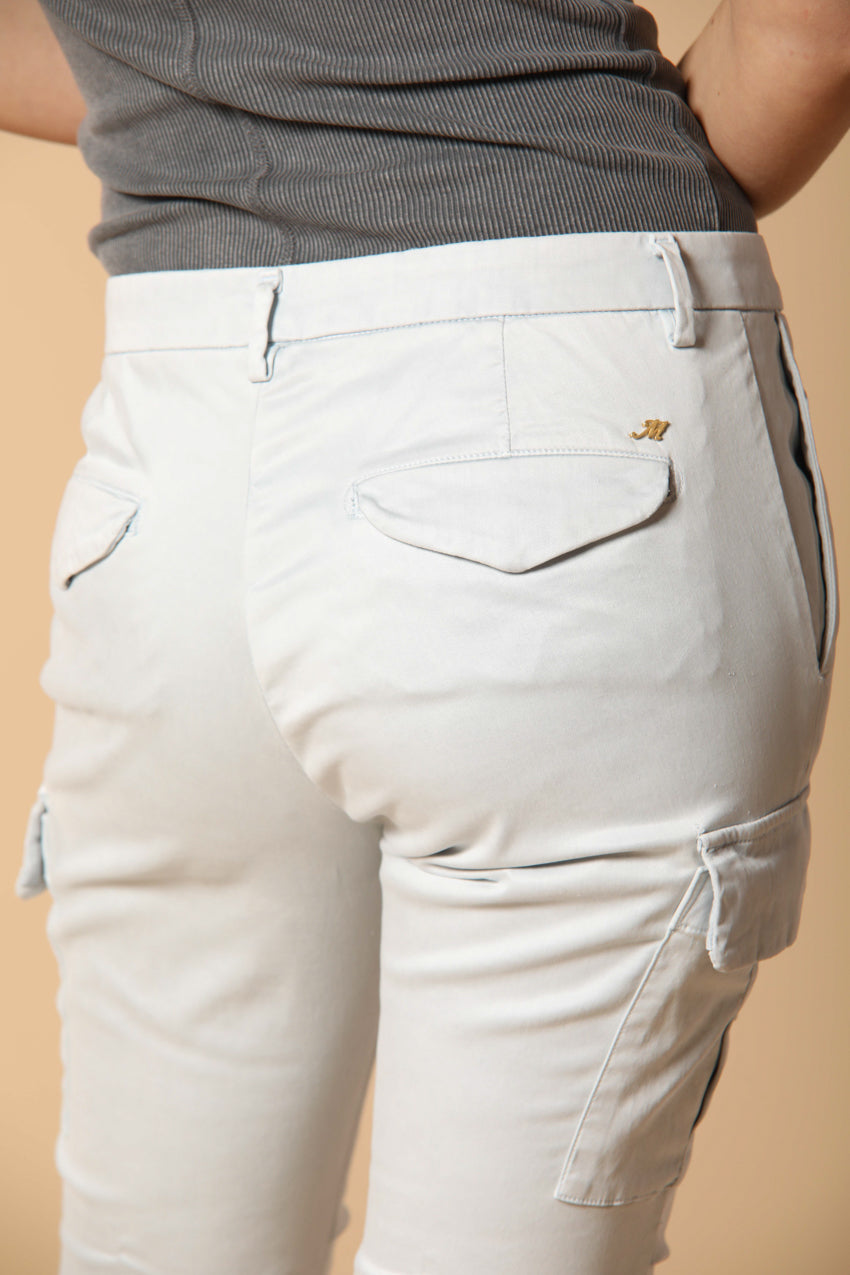 Chile City pantalón cargo mujer en gabardina slim fit 