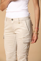 Chile City pantalón cargo mujer en gabardina slim fit 