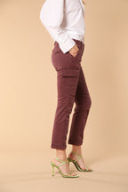 Chile City pantalón cargo mujer en gabardina slim fit 