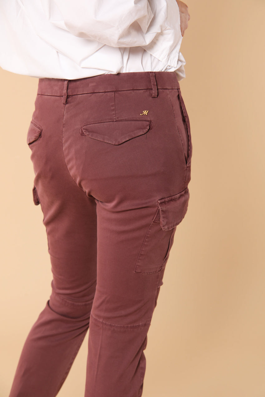 Chile City pantalón cargo mujer en gabardina slim fit 