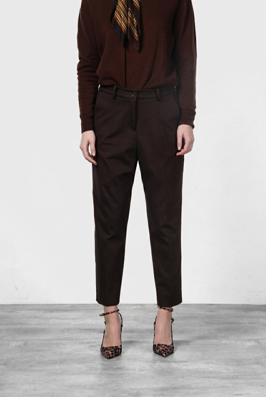 New York O Shape pantalón chino de mujer en jersey técnico carrot fit