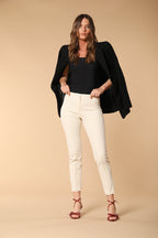 Milano pantalón chino mujer en sarga de algodón slim fit