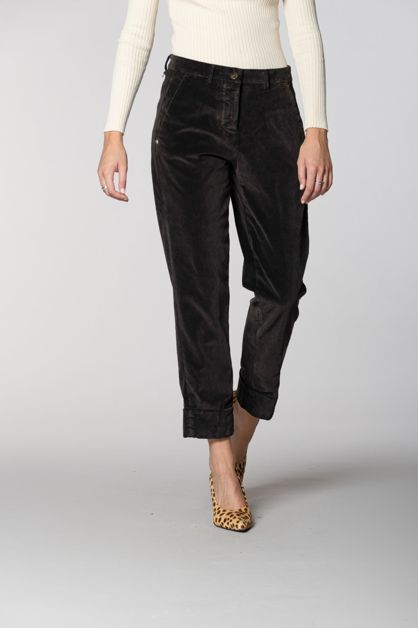 New York Carrot pantalon chino femme en velours carrot fit