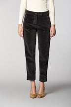 New York Carrot pantalon chino femme en velours carrot fit