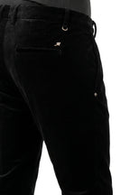 New York Carrot pantalone chino donna in velluto liscio carrot fit ①