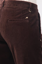 New York Carrot Chinohose für Damen aus glattem Samt mit carrot fit ①
