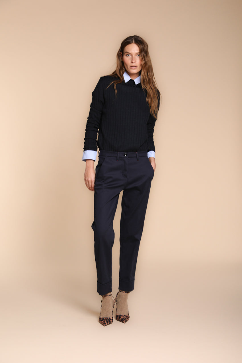 Foto 3 New York Carrot pantalone chino donna in gabardina carrot fit