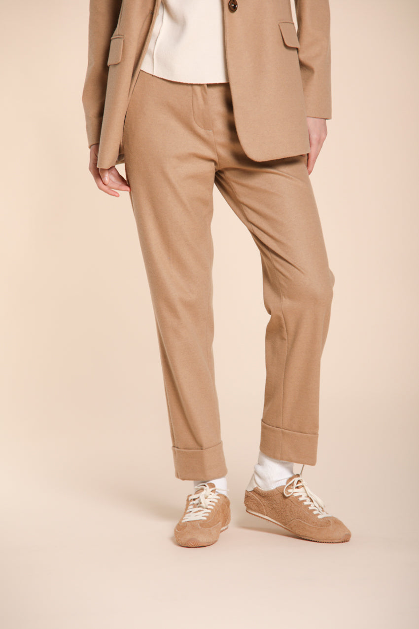 Foto 3 New York Carrot pantalone chino donna in jersey flanella carrot fit