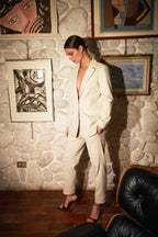 New York Carrot pantalone chino donna in jersey lurex carrot fit