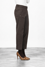 New York Carrot women’s chino trousers in satin with carrot fit ①