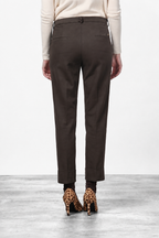 New York Carrot women’s chino trousers in satin with carrot fit ①
