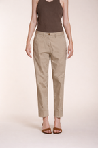 New York Carrot women's chino pants in stretch satin carrot fit ①