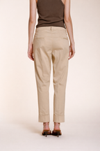 New York Carrot women's chino pants in stretch satin carrot fit ①