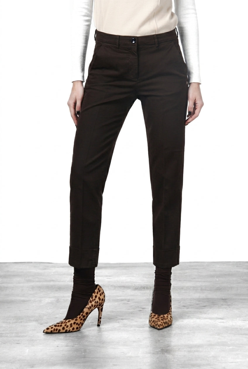 New York Carrot pantalone chino donna in raso carrot fit ①