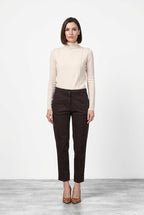 New York Carrot pantalone chino donna in raso carrot fit ①