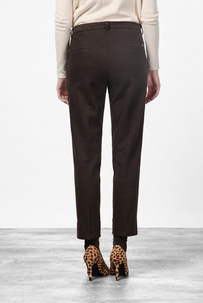 New York Carrot pantalone chino donna in raso carrot fit ①