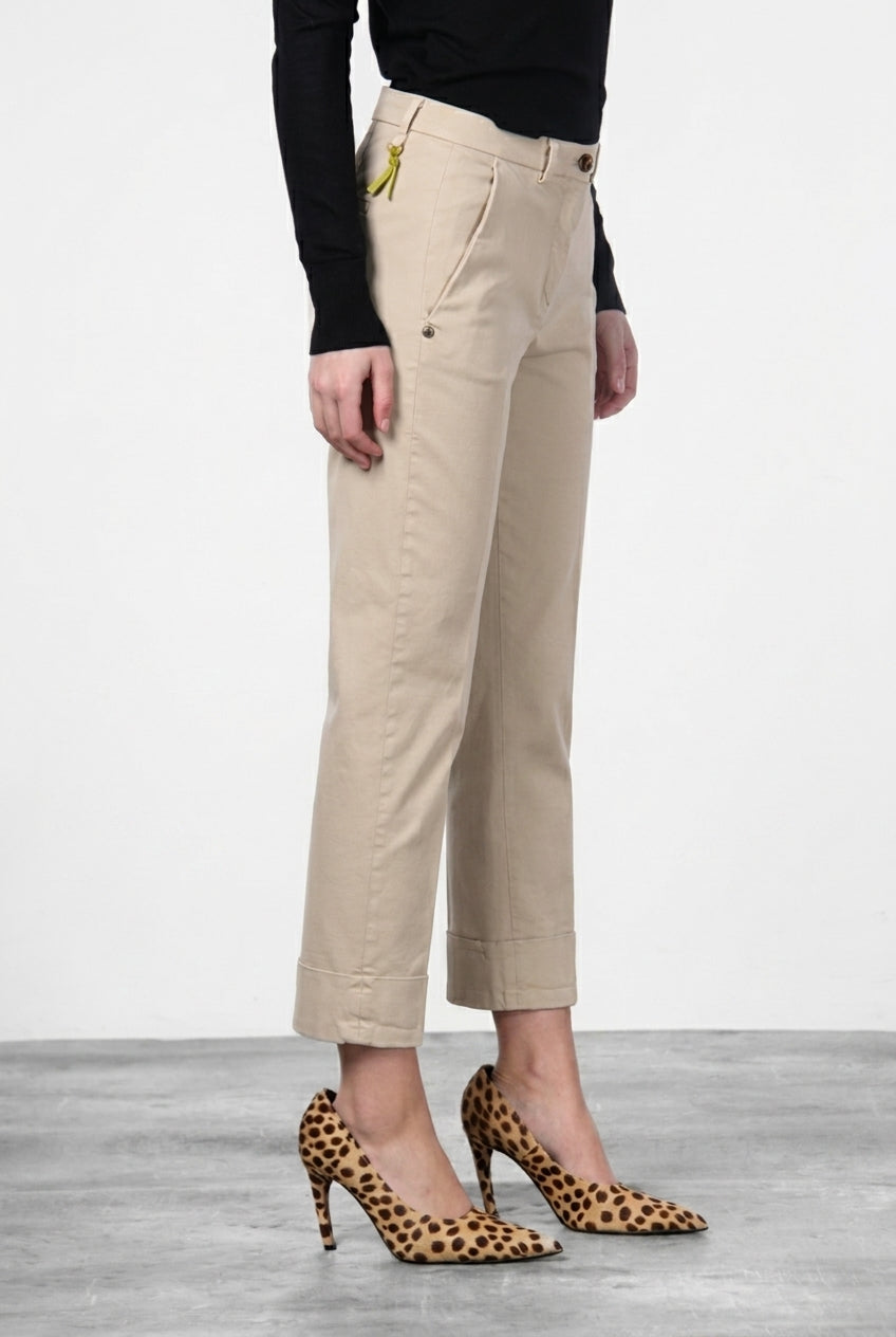 New York Carrot pantalón chino de mujer en raso carrot fit ①