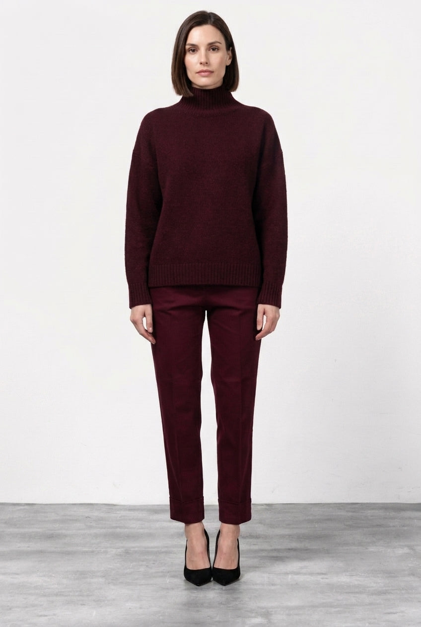 New York Carrot pantalone chino donna in raso carrot fit ①