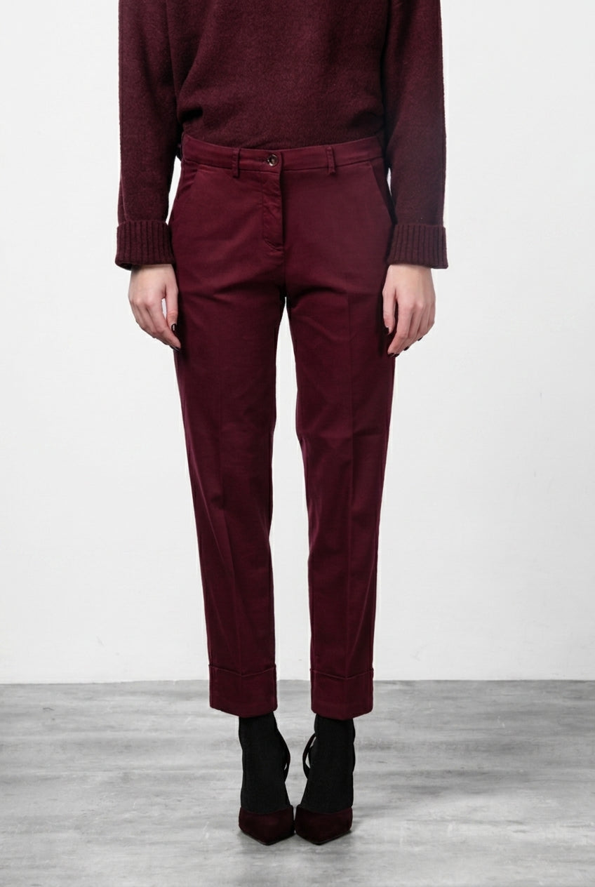 New York Carrot pantalón chino de mujer en raso carrot fit ①