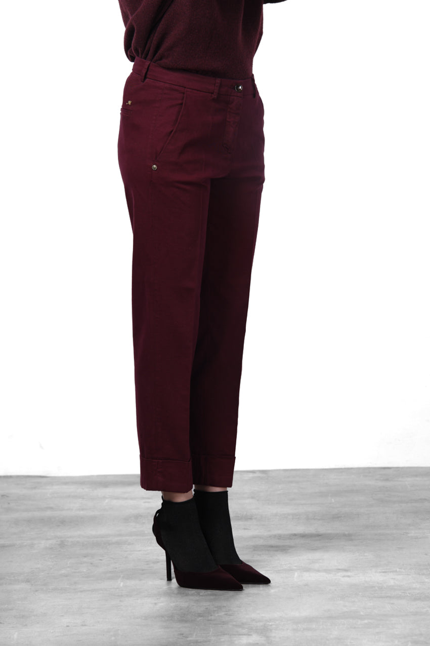 New York Carrot pantalón chino de mujer en raso carrot fit ①