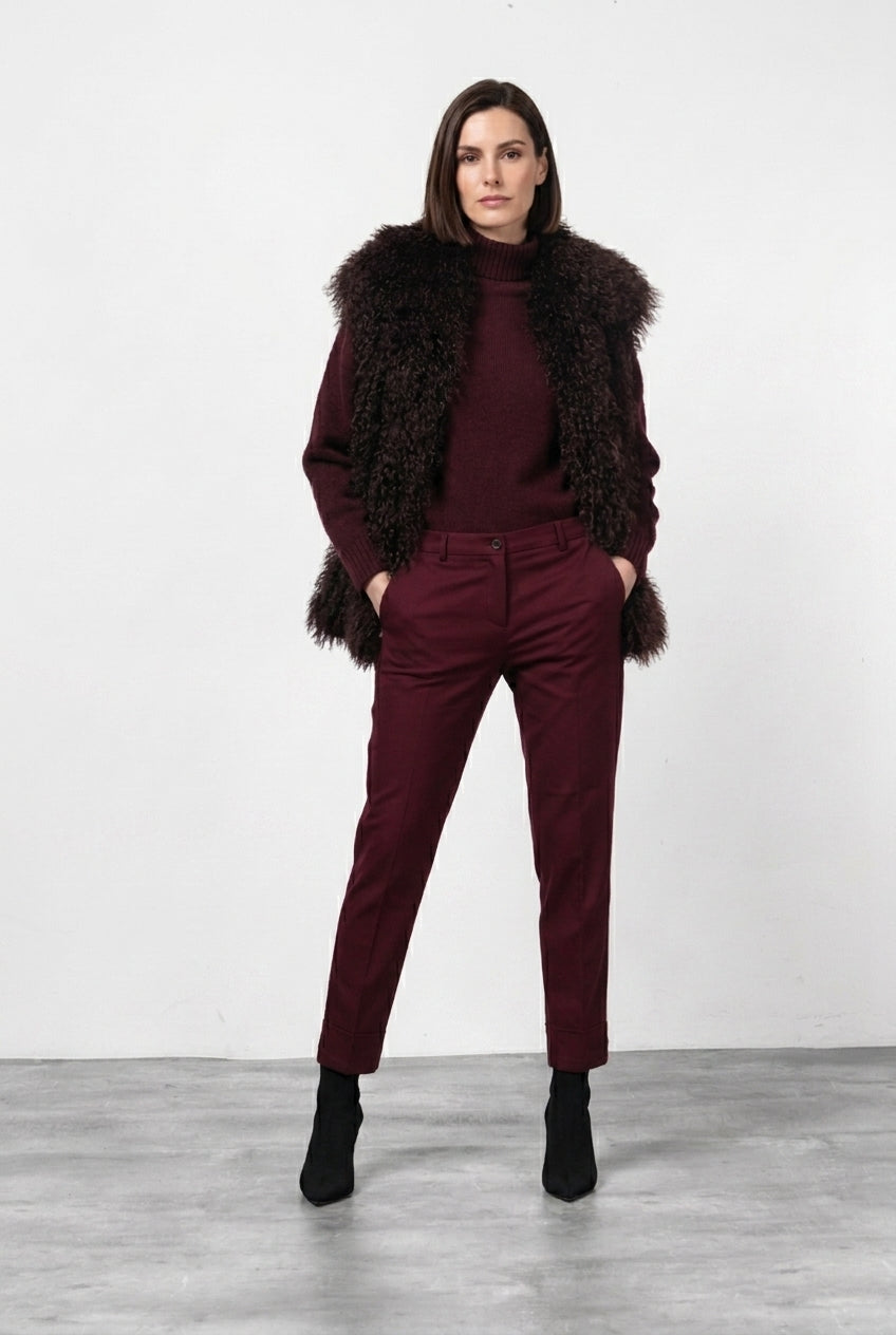 New York Carrot pantalone chino donna in raso carrot fit ①