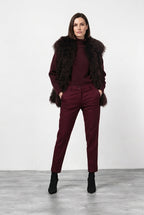 New York Carrot pantalone chino donna in raso carrot fit ①