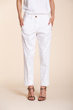 New York Carrot women's chino pants in stretch satin carrot fit ①