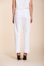 New York Carrot women's chino pants in stretch satin carrot fit ①