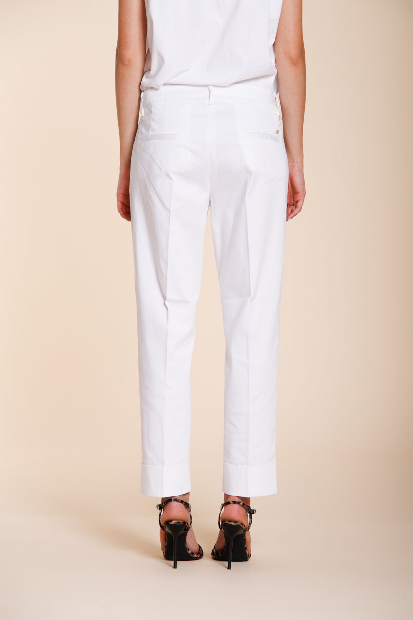 New York Carrot women's chino pants in stretch satin carrot fit ①