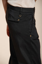 New York Carrot women's chino pants in stretch satin carrot fit ①