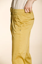 New York Carrot women's chino pants in stretch satin carrot fit ①