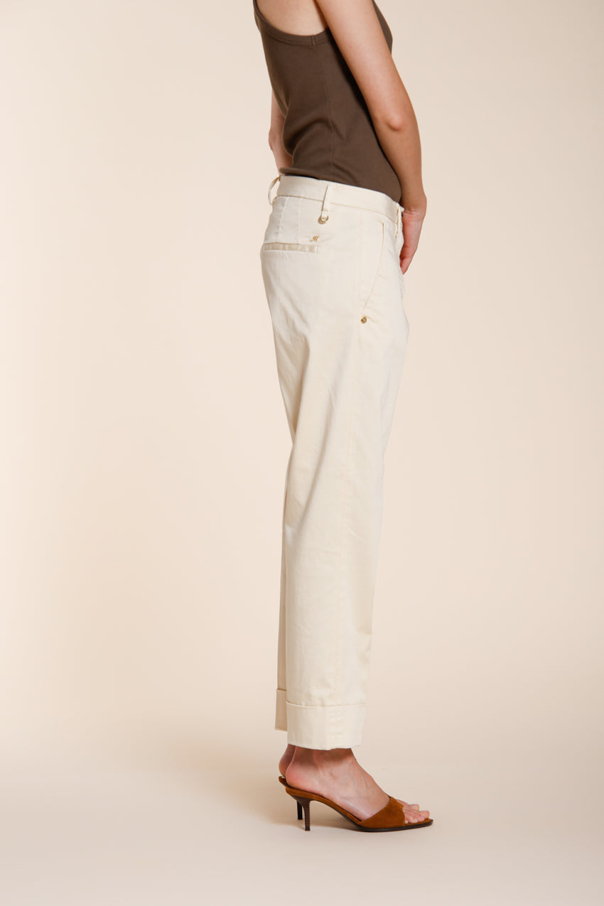 New York Carrot women's chino pants in stretch satin carrot fit ①