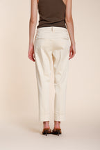 New York Carrot women's chino pants in stretch satin carrot fit ①